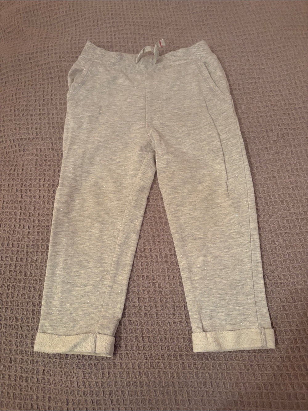 jumping beans Light Heather Gray with Sparkle Jogger Sweatpants
